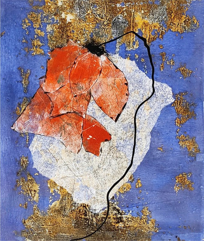 30x37, mixed media auf steinpapier